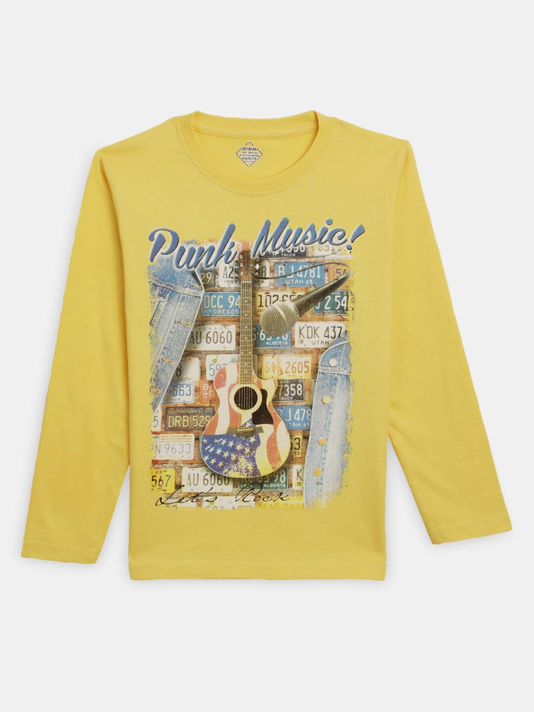 

V-Mart Boys Graphic Printed Cotton T-shirt, Yellow