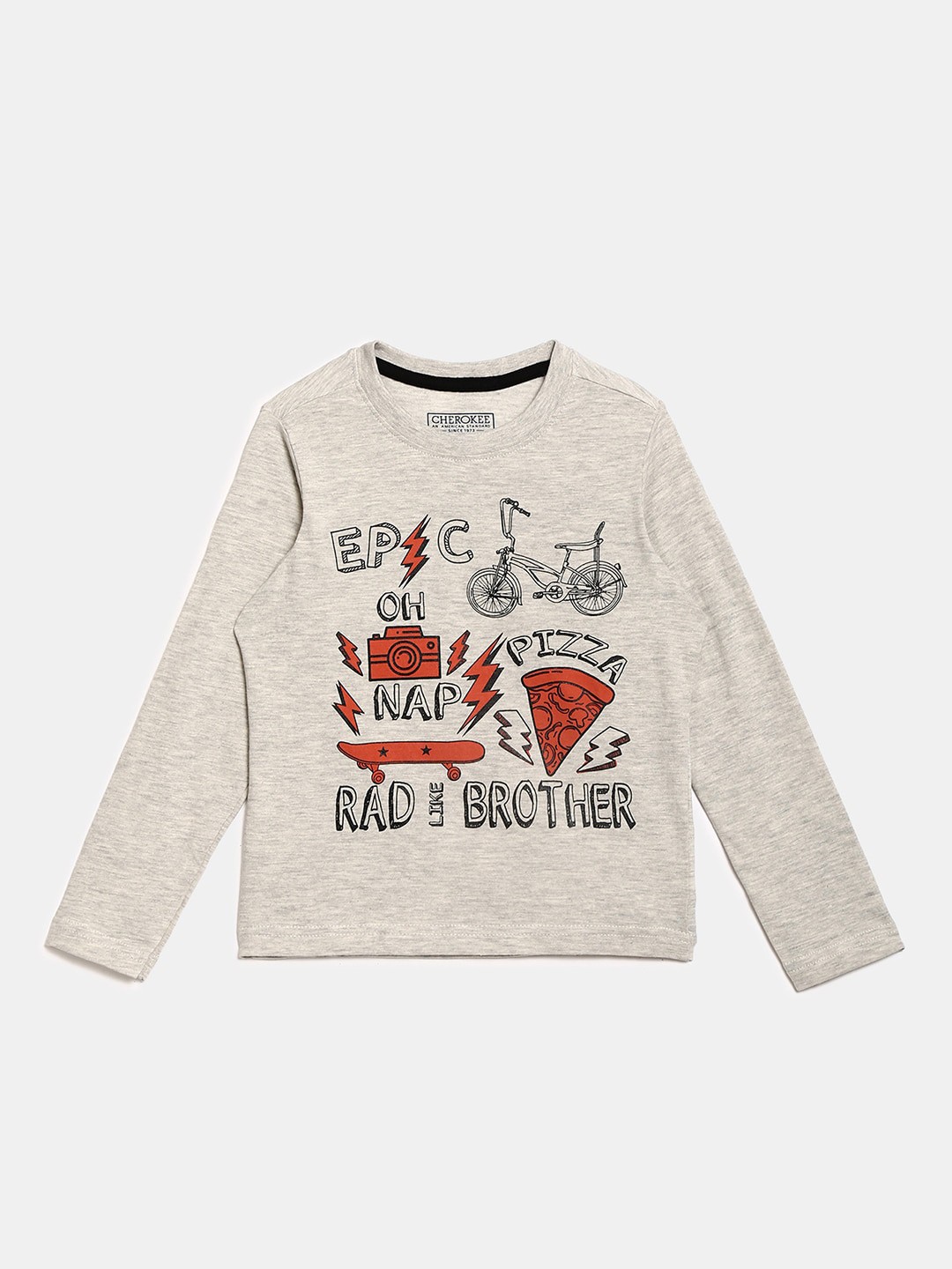 

V-Mart Boys Typography Printed Cotton T-shirt, Beige