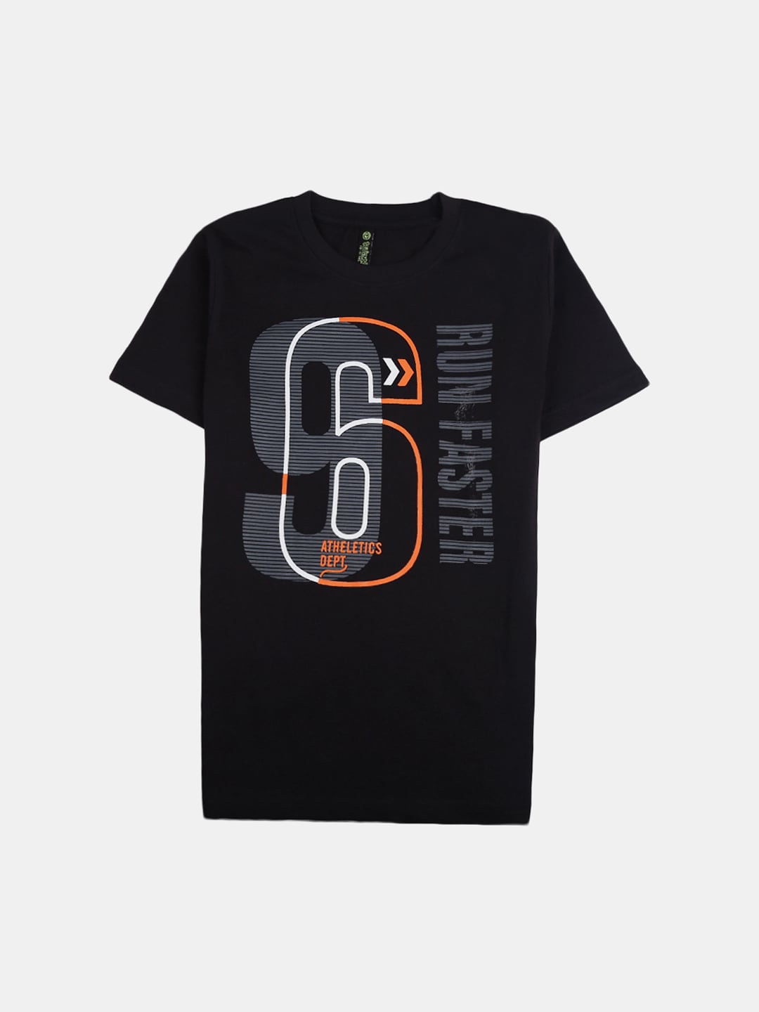 

V-Mart Boys Typography Printed Cotton T-shirt, Black