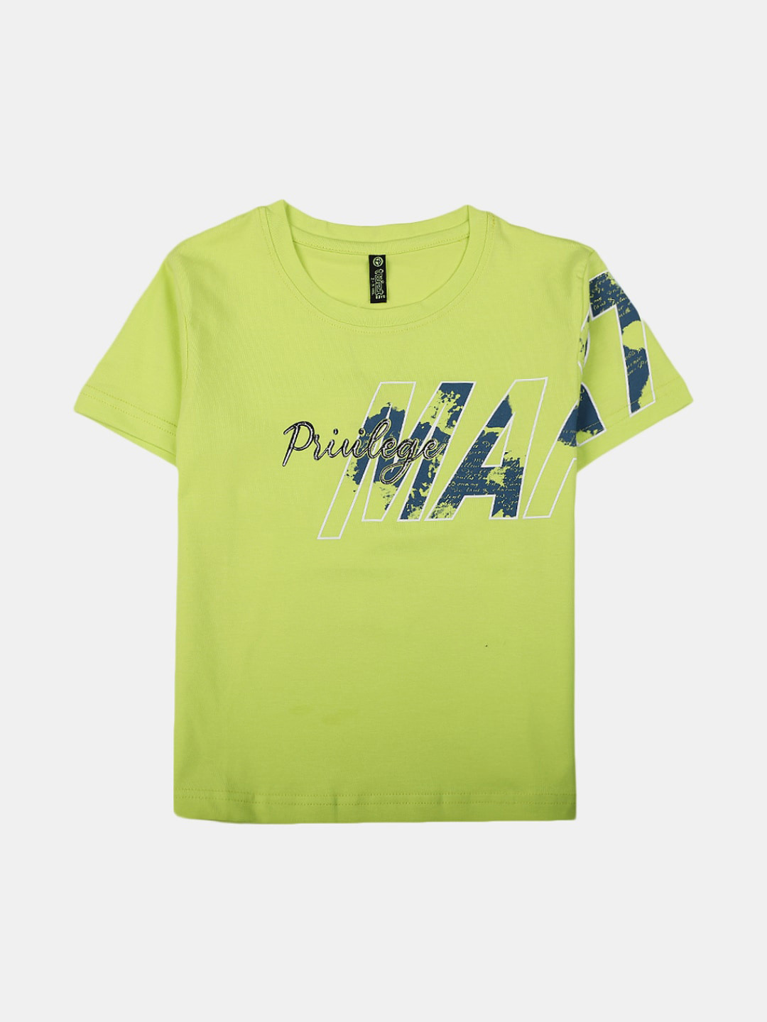 

V-Mart Boys Typography Printed Cotton T-shirt, Green