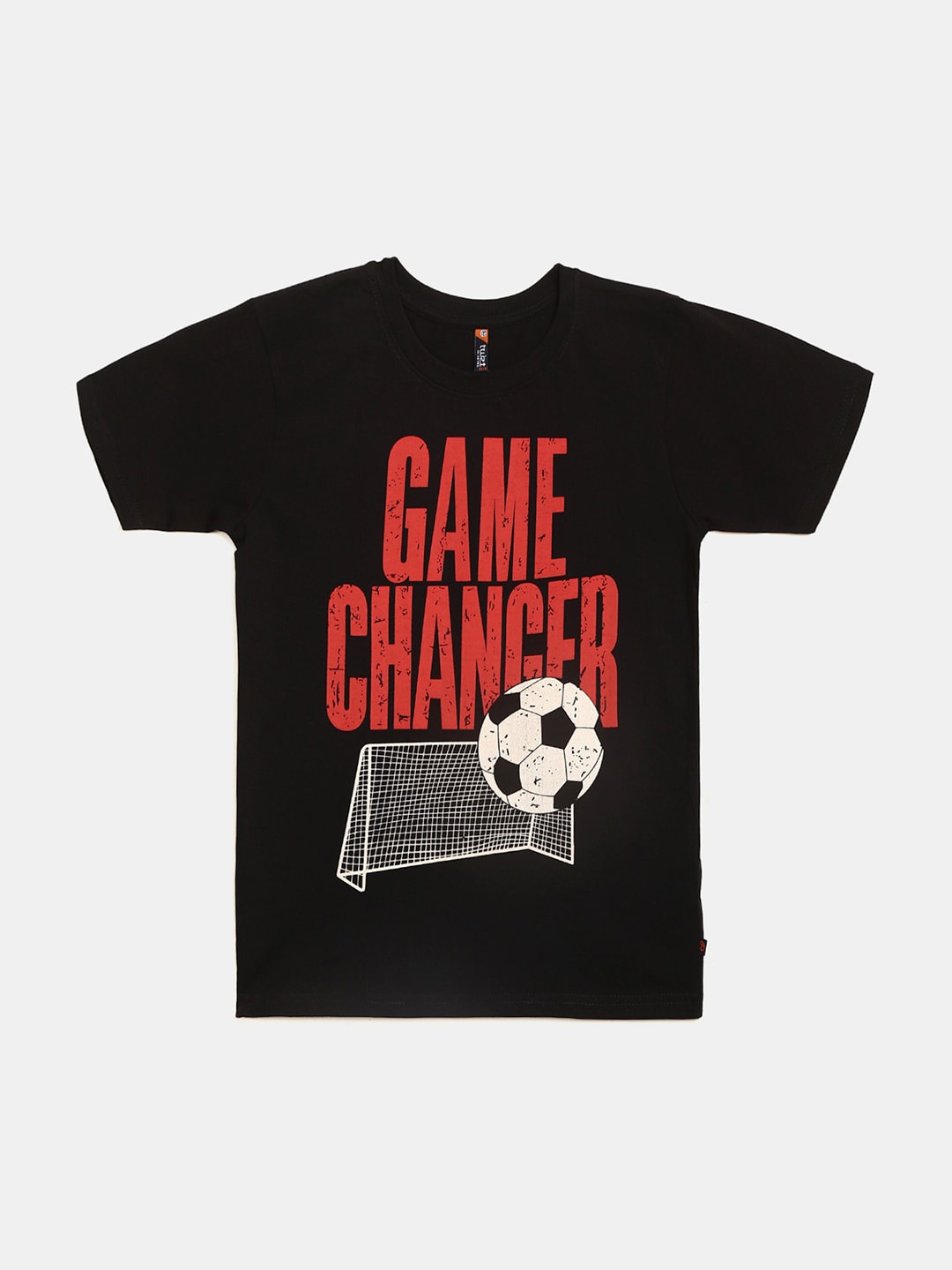 

V-Mart Boys Typography Printed Cotton T-shirt, Black