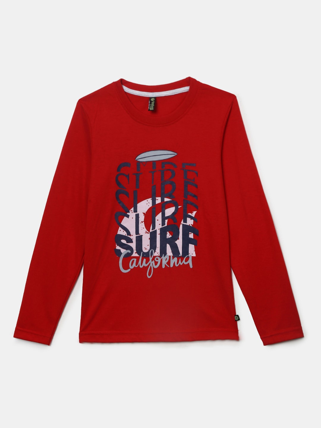 

V-Mart Boys Typography Printed Cotton T-shirt, Red