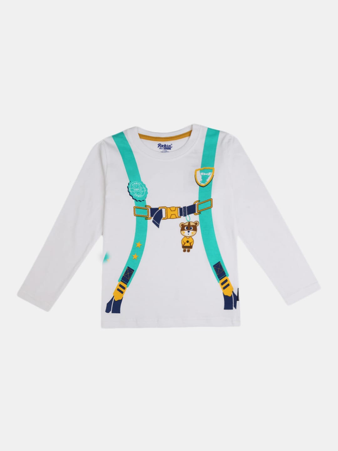 

V-Mart Boys Round Neck Graphic Printed Cotton T-shirt, White