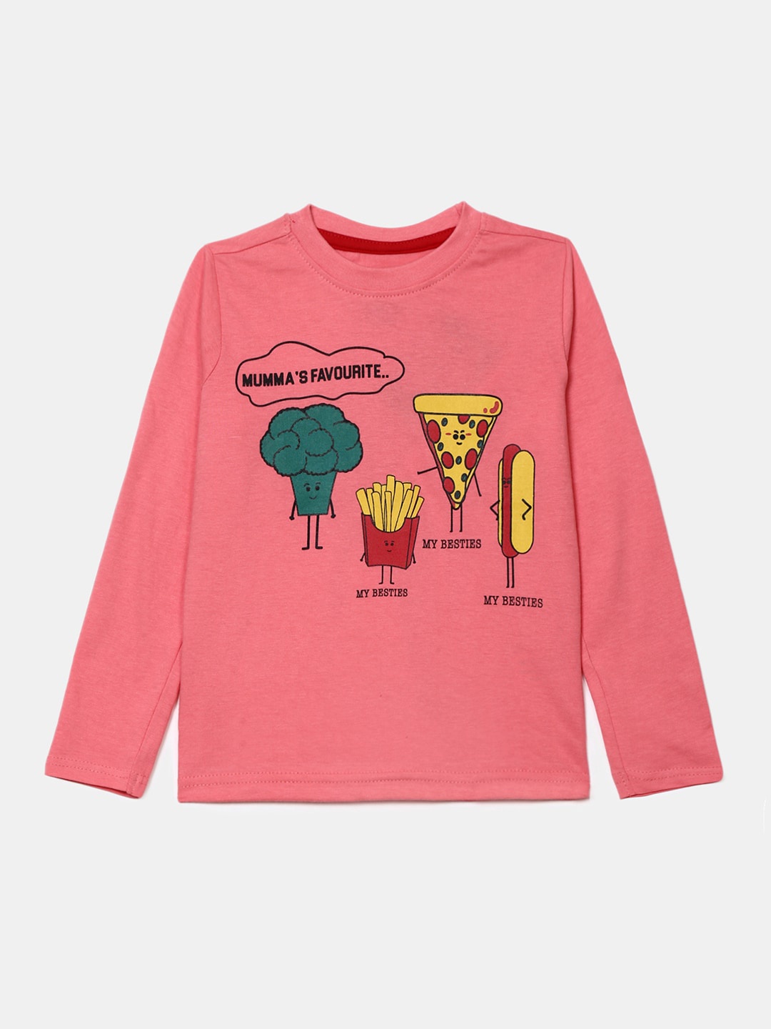 

V-Mart Boys Graphic Printed CottonT-shirt, Coral