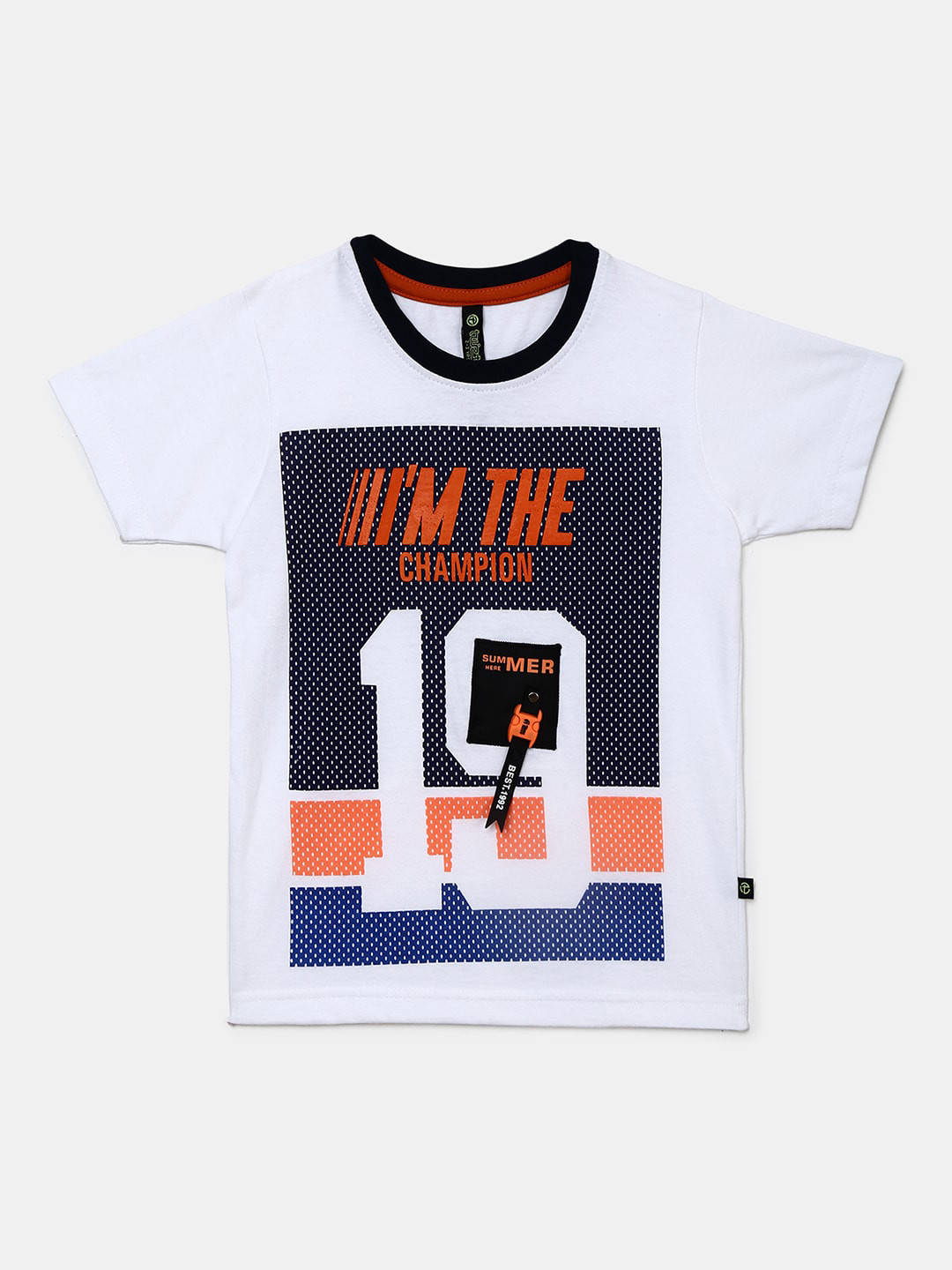

V-Mart Boys Typography Printed Cotton T-Shirt, White