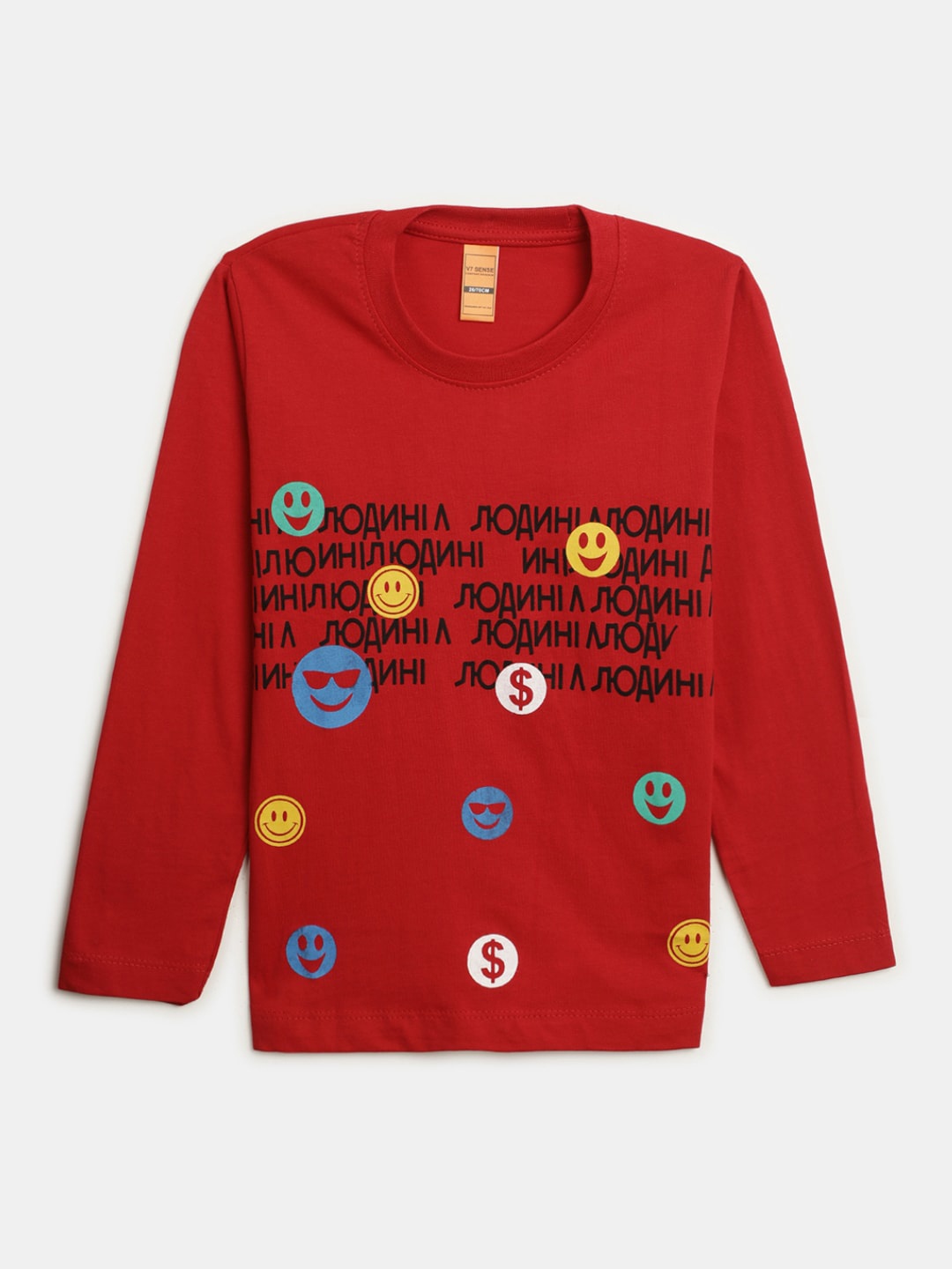 

V-Mart Boys Typography Printed Cotton T-Shirt, Red