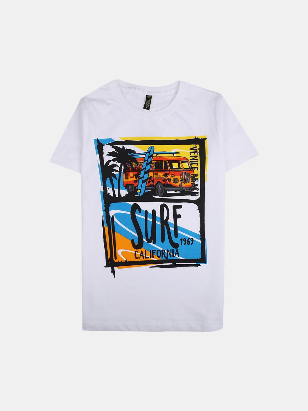 

V-Mart Boys Graphic Printed Cotton T-shirt, White