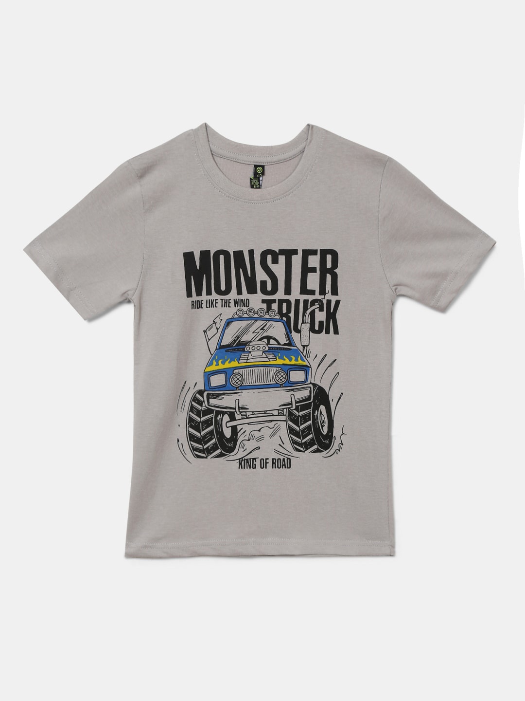 

V-Mart Boys Typography Printed Cotton T-shirt, Grey