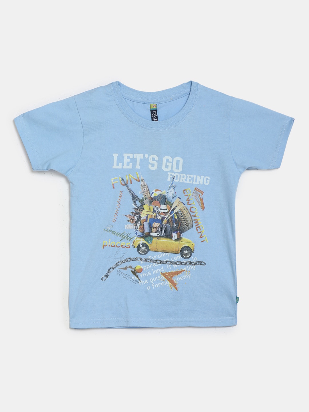 

V-Mart Boys Graphic Printed Cotton T-Shirt, Blue