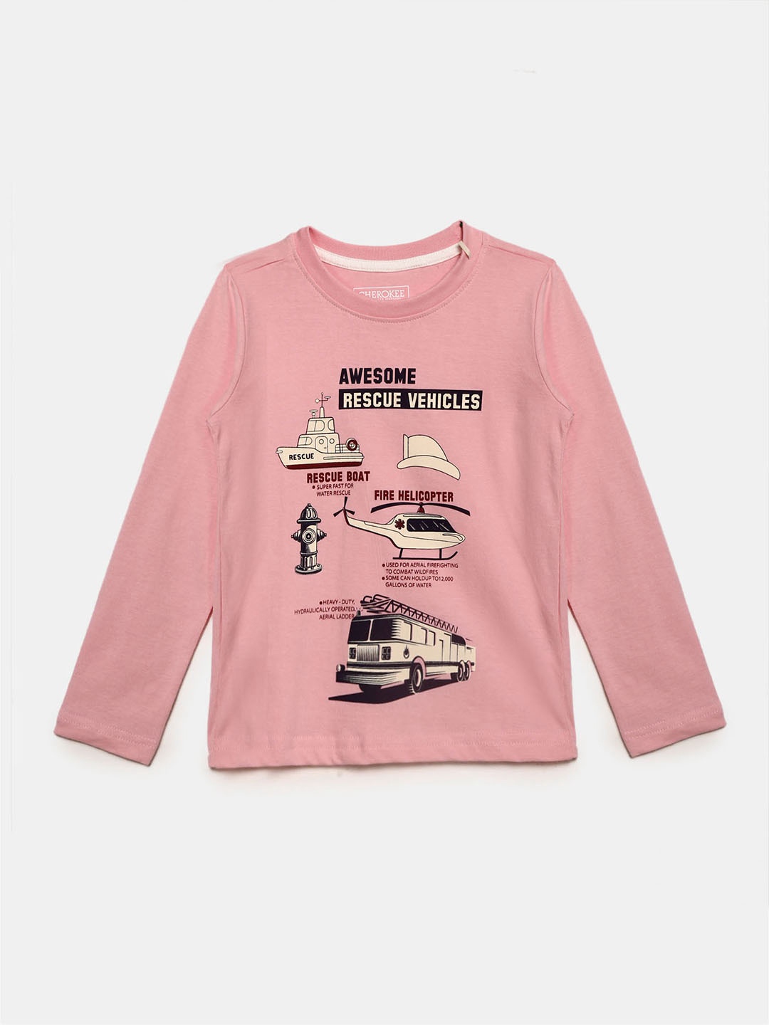 

V-Mart Boys Graphic Printed Round Neck Cotton T-shirt, Pink