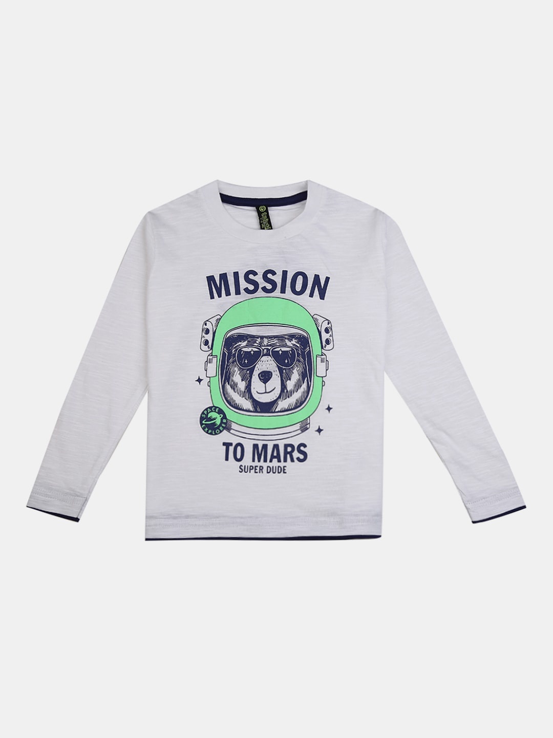 

V-Mart Boys Graphic Printed Cotton T-shirt, White