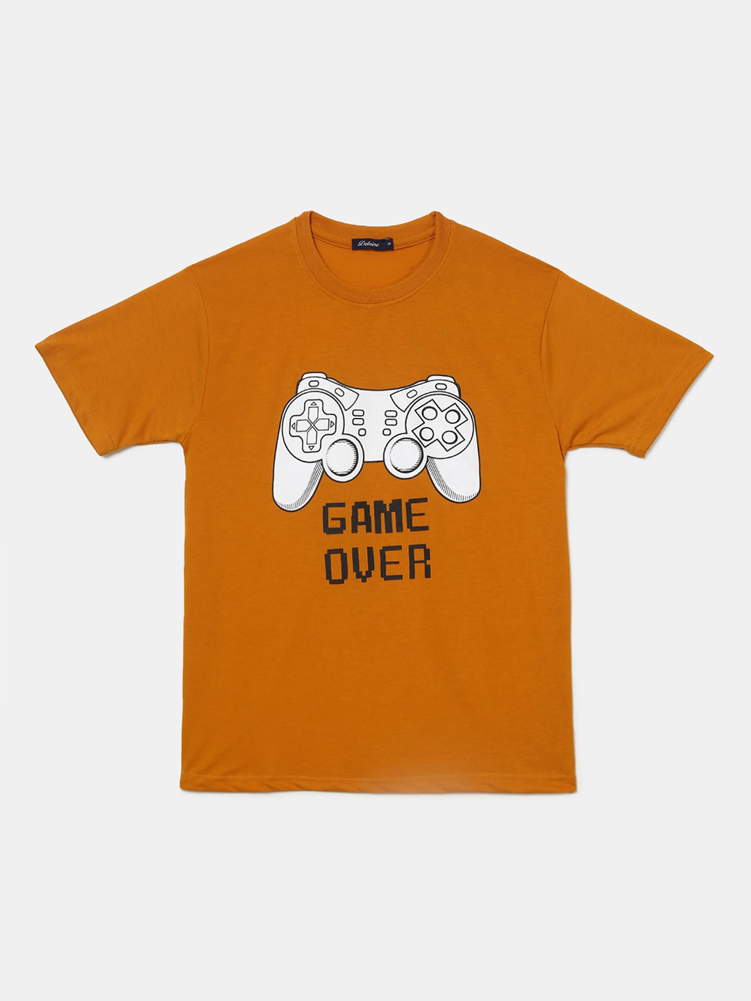 

V-Mart Boys Graphic Printed Cotton T-shirt, Mustard