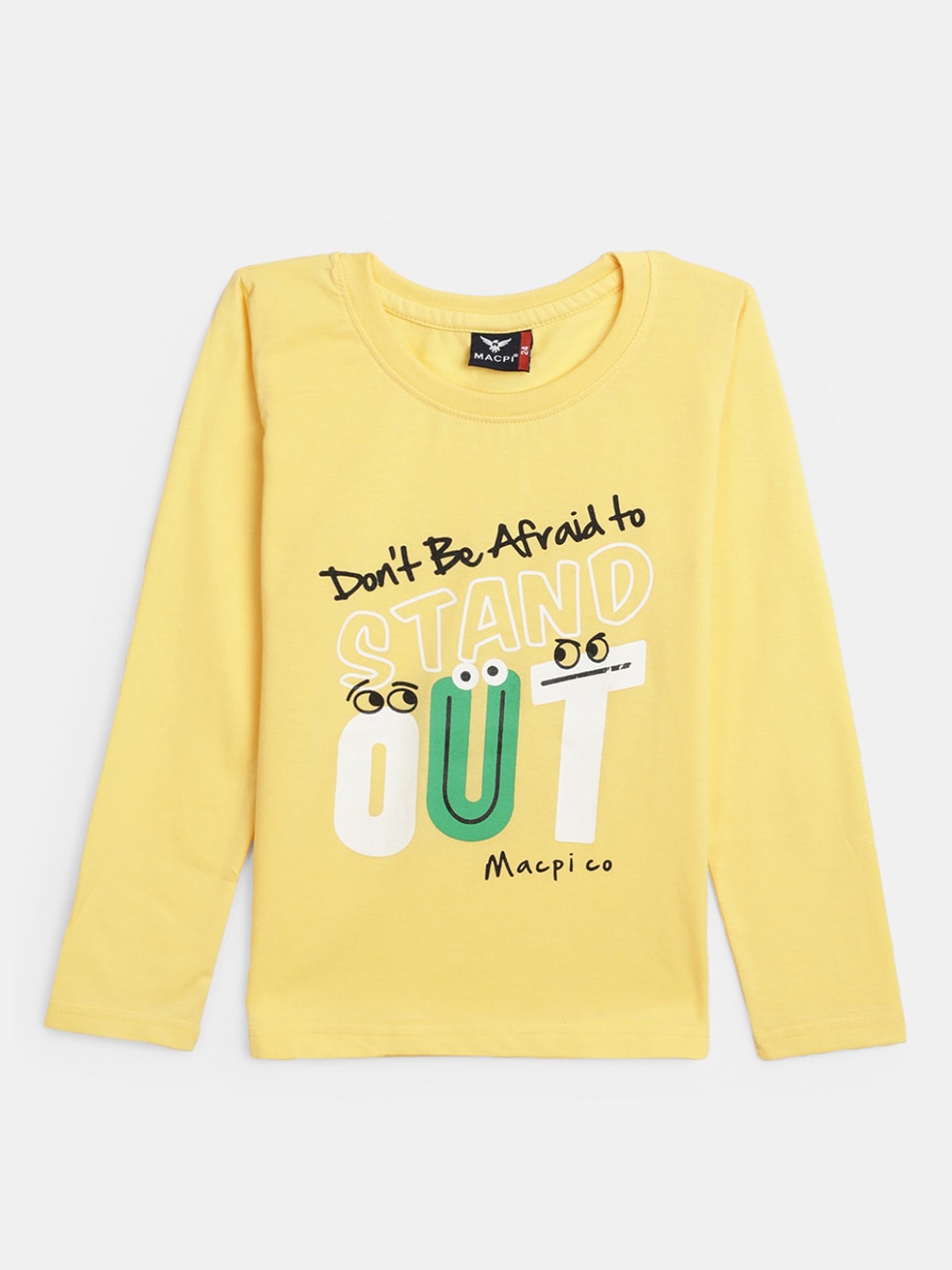 

V-Mart Boys Typography Printed Round Neck Cotton T-shirt, Yellow