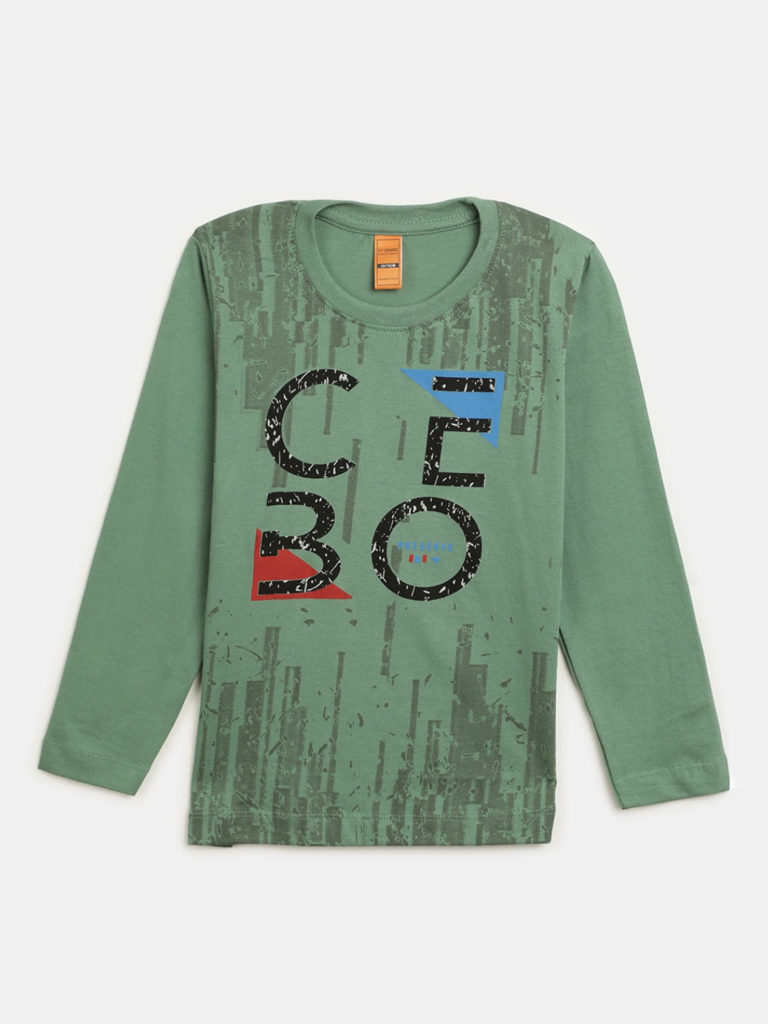 

V-Mart Boys Typography Printed Cotton T-shirt, Sea green