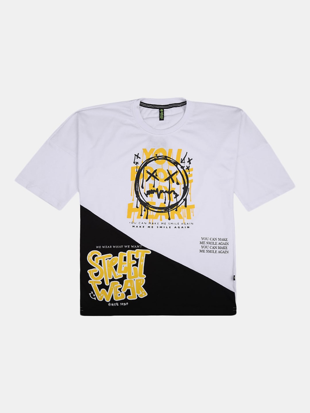 

V-Mart Boys Typography Printed Cotton T-shirt, White