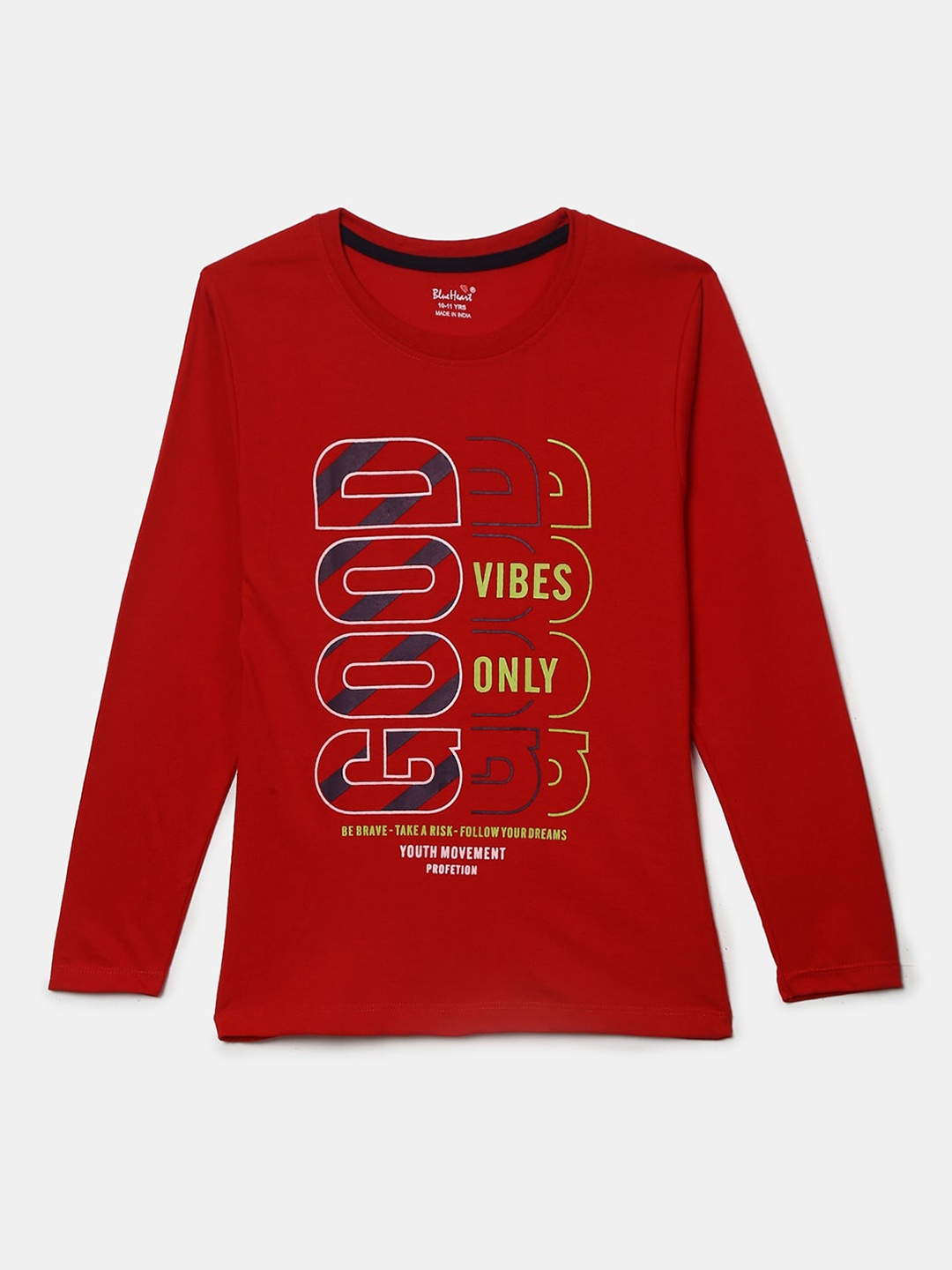 

V-Mart Boys Typography Printed Cotton T-shirt, Red
