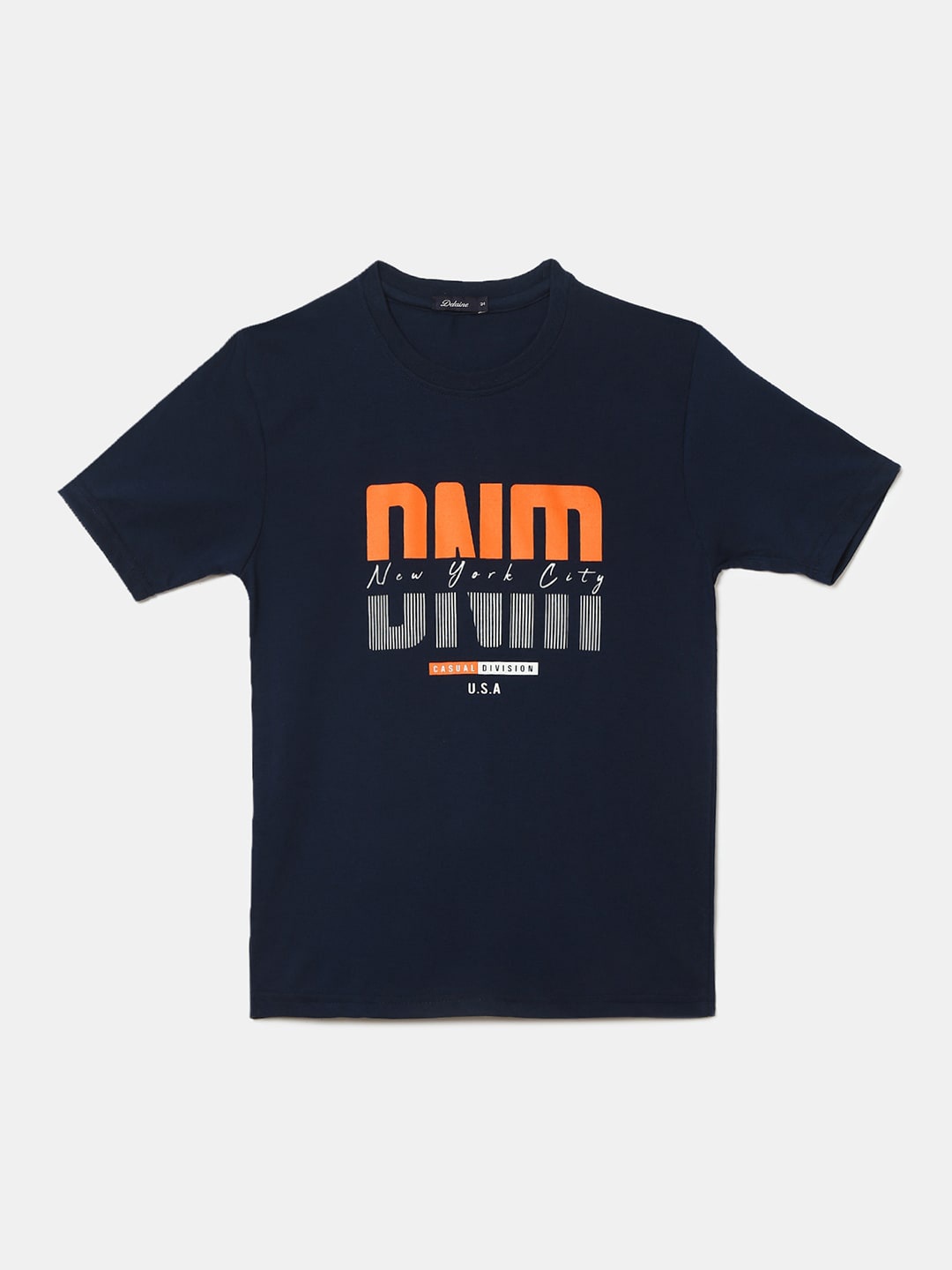 

V-Mart Boys Typography Printed Cotton T-shirt, Navy blue