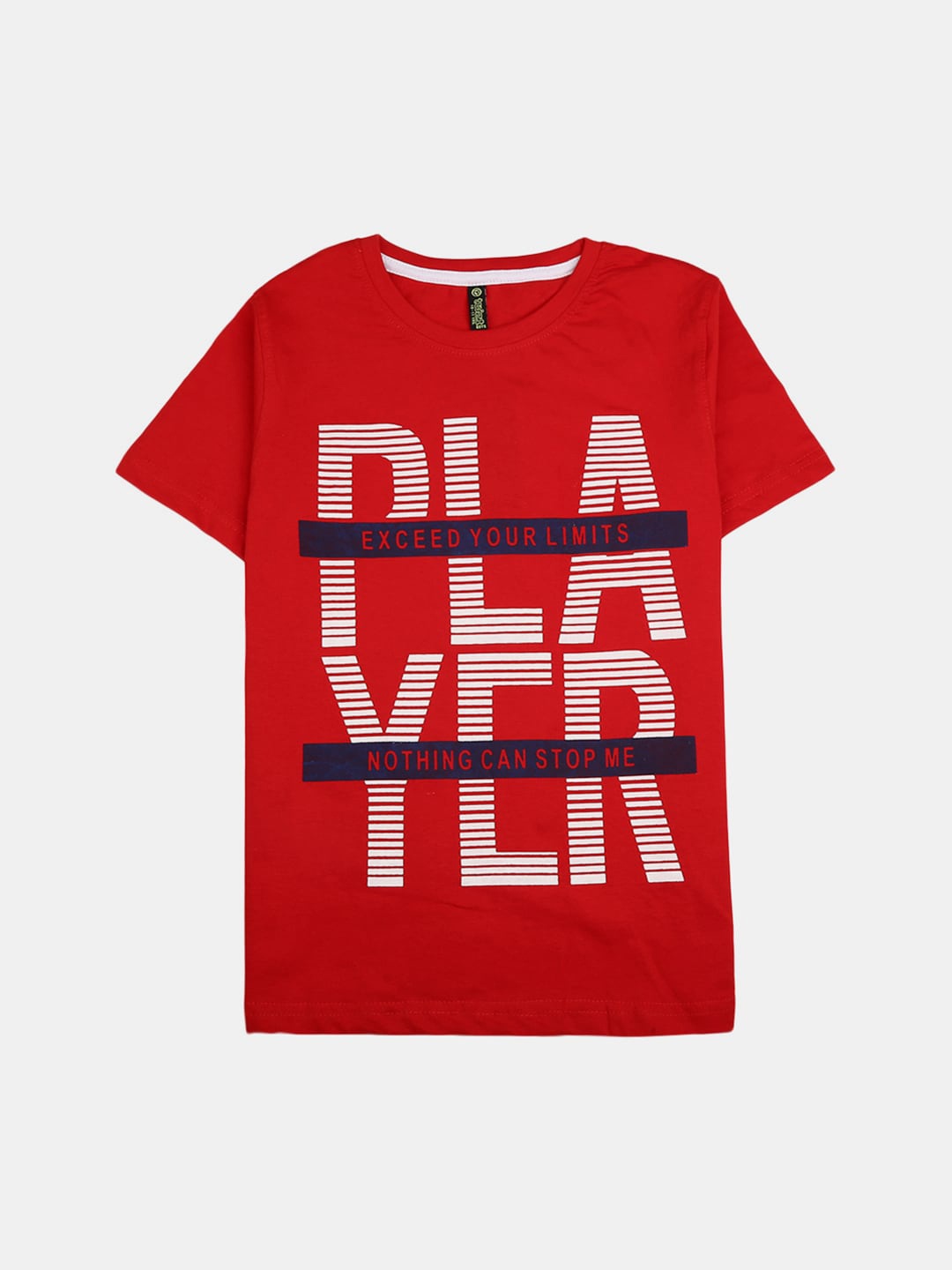 

V-Mart Boys Typography Printed Single Jersey Cotton T-shirt, Red