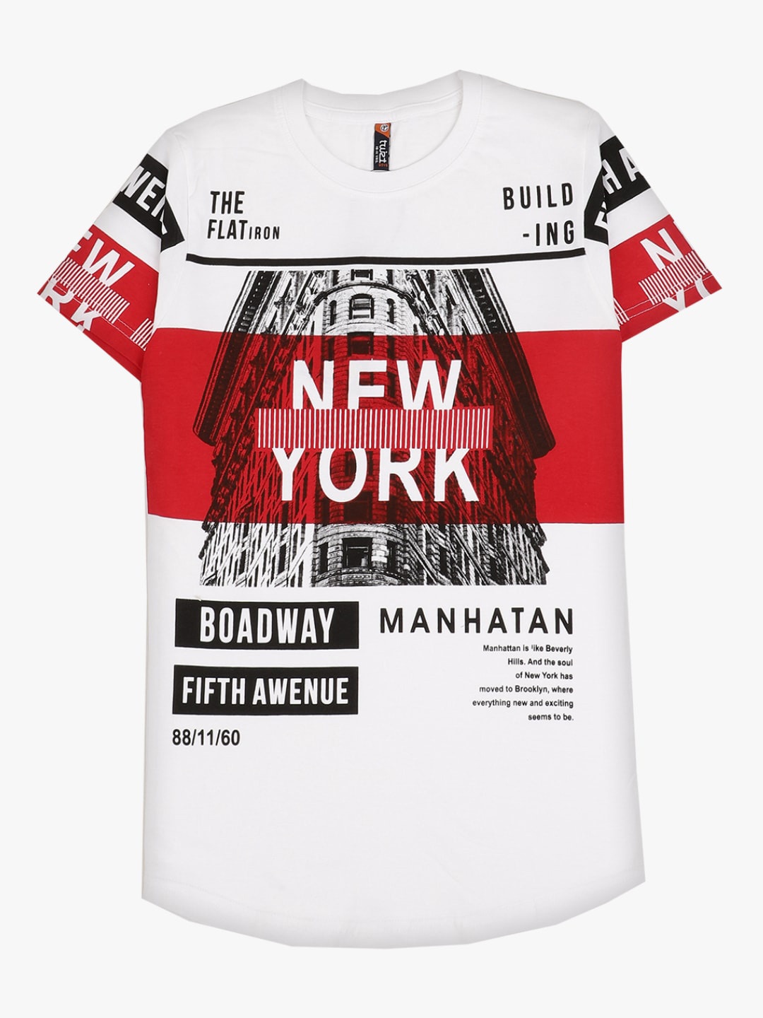 

V-Mart Boys Typography Printed Cotton T-shirt, White