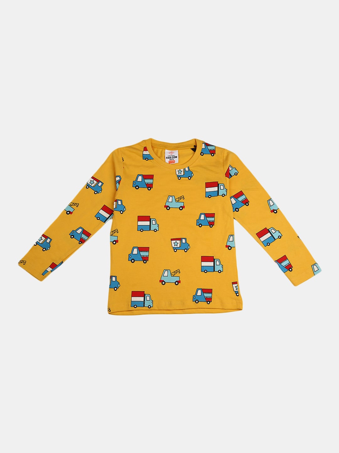 

V-Mart Boys Conversational Printed Long Sleeves Cotton T-Shirt, Yellow