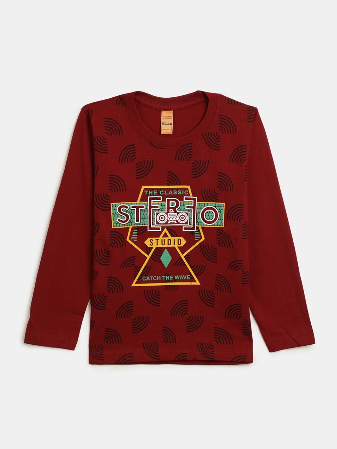 

V-Mart Boys Typography Printed Cotton T-shirt, Maroon