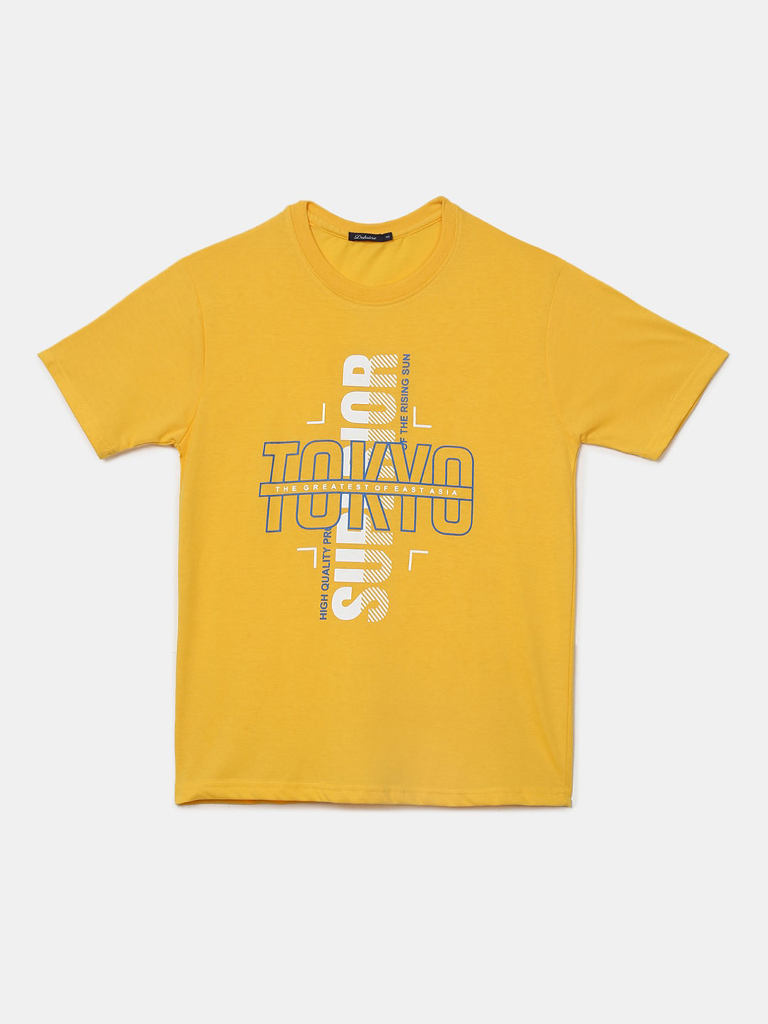 

V-Mart Boys Typography Printed Round Neck T-shirt, Yellow