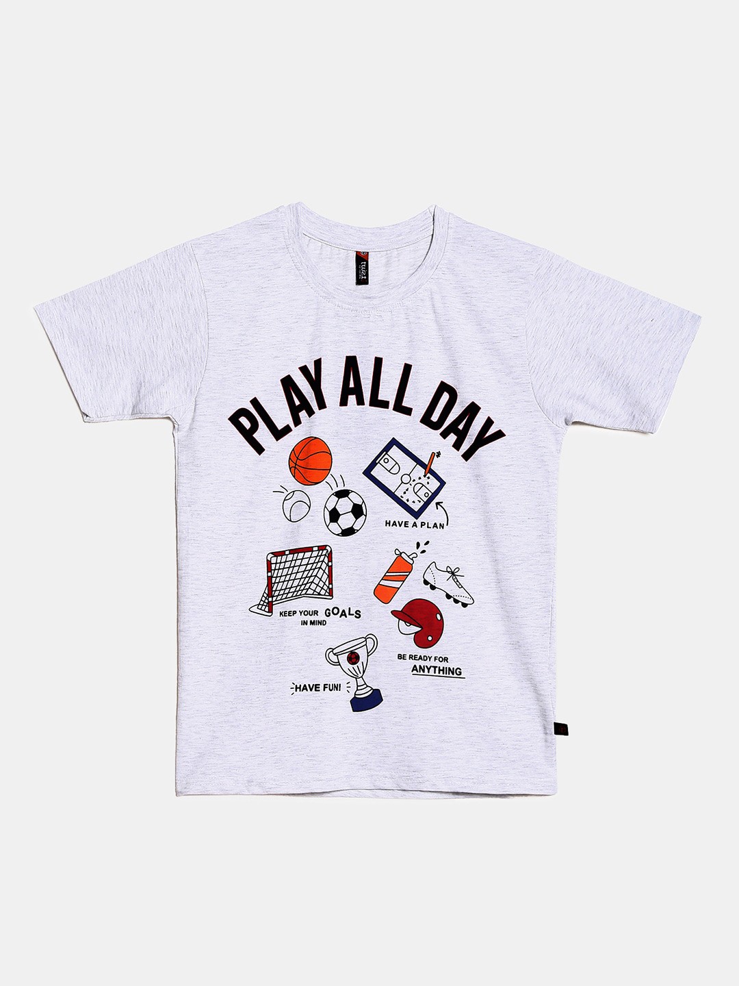 

V-Mart Boys Typography Printed Cotton T-shirt, White