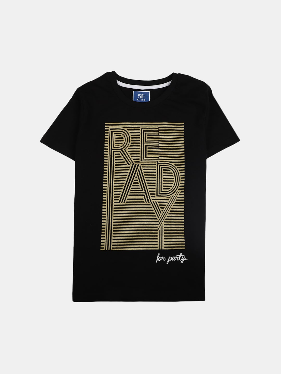

V-Mart Boys Graphic Printed Cotton T-shirt, Black