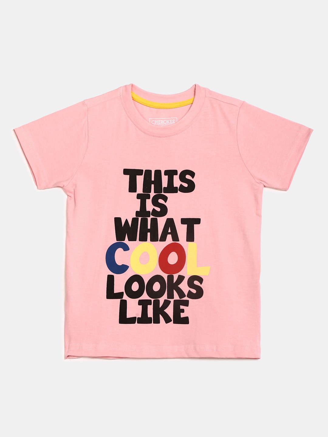 

V-Mart Boys Typography Printed Cotton T-shirt, Pink