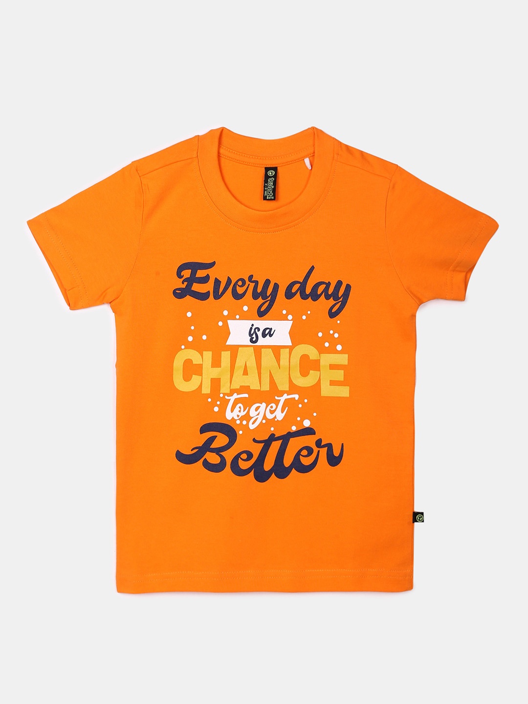 

V-Mart Boys Typography Printed Cotton T-Shirt, Orange