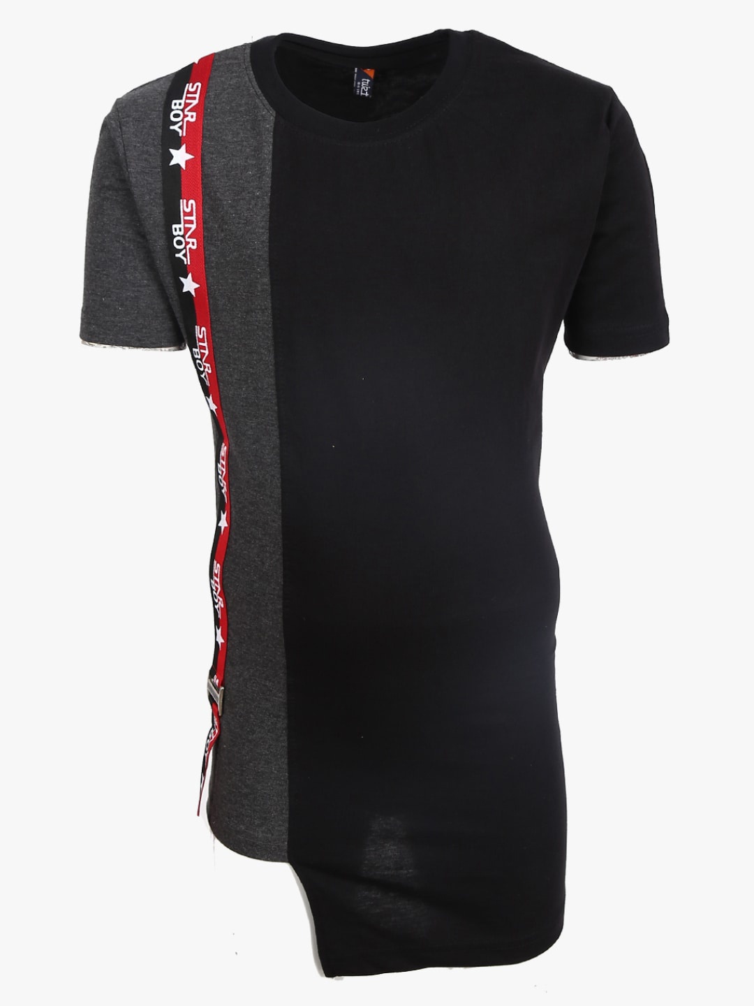 

V-Mart Boys Typography Printed Applique Cotton T-shirt, Black