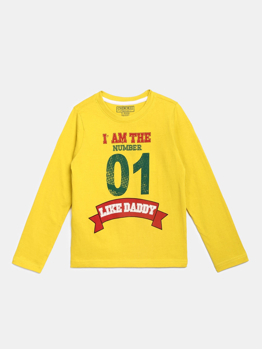 

V-Mart Boys Typography Printed Cotton T-shirt, Yellow