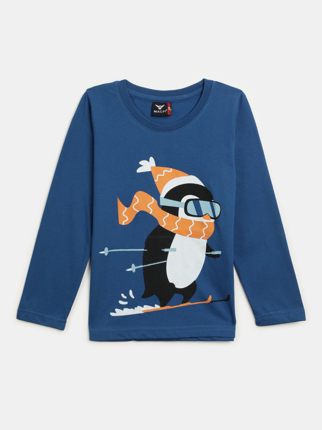 

V-Mart Boys Round Neck Graphic Printed Cotton T-shirt, Blue