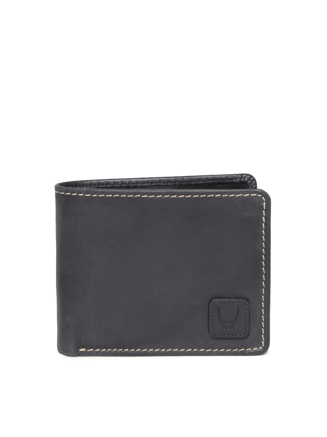 

Hidesign Men Black Handcrafted Natural Leather Two Fold Wallet