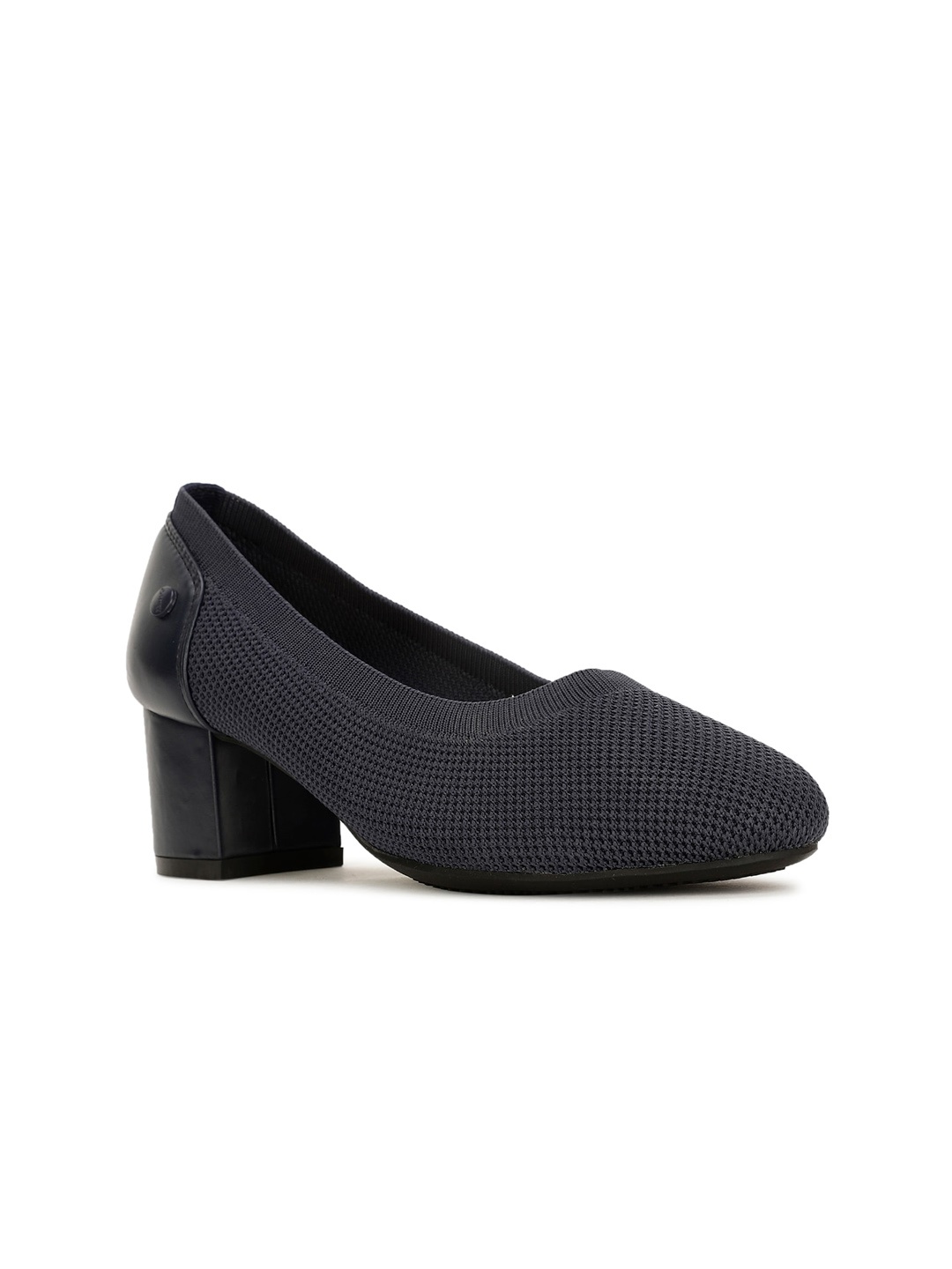 

Bata comfit Women Round Toe Slip-On Block Pumps, Navy blue