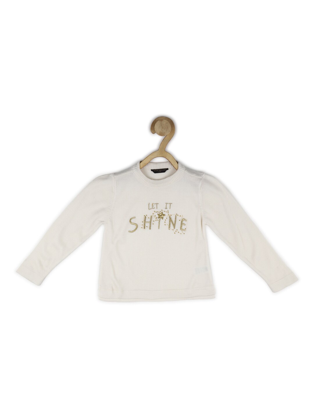 

Peter England Girls Typography Printed Acrylic Pullover, Cream