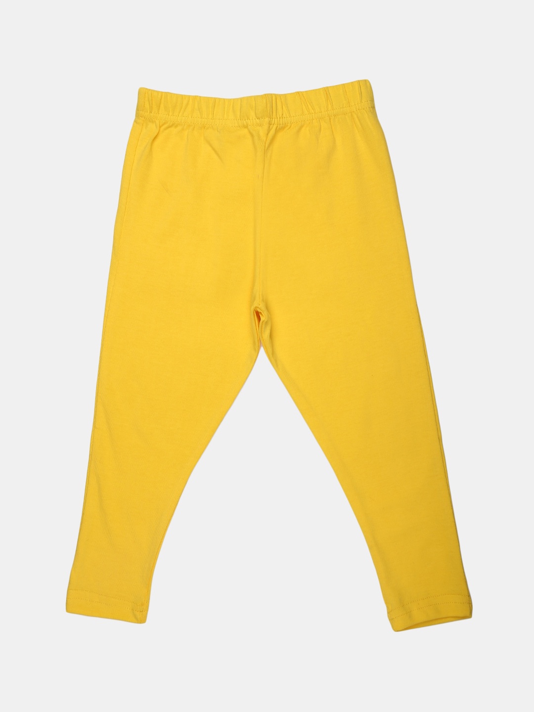 

V-Mart Girls Ankle Length Cotton Lycra Leggings, Yellow