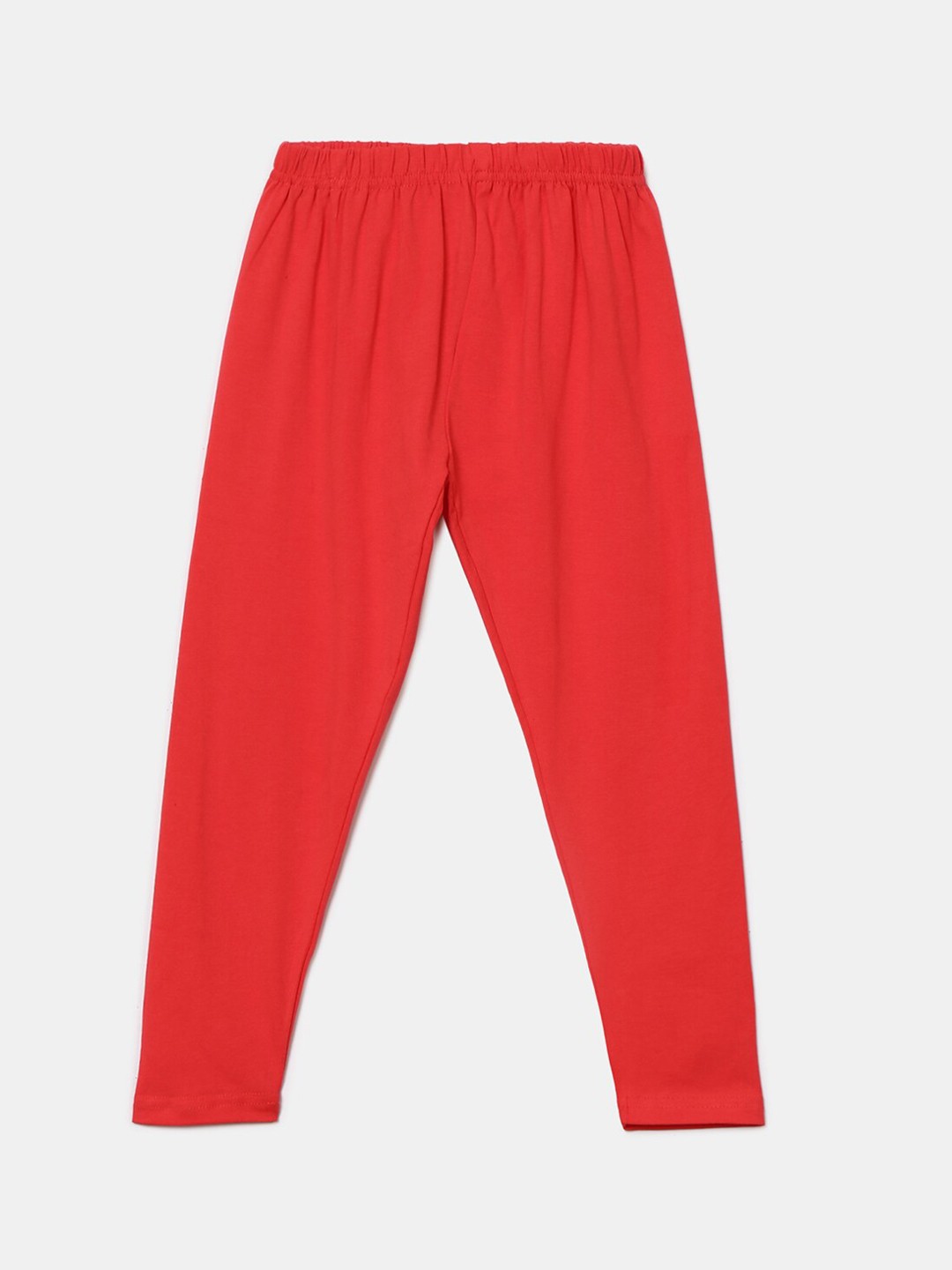 

V-Mart Girls Ankle Length Cotton Lycra Leggings, Orange
