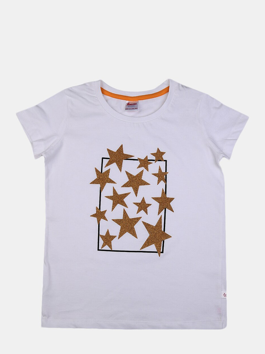 

V-Mart Girls Graphic Printed Round Neck Cotton T-shirt, White