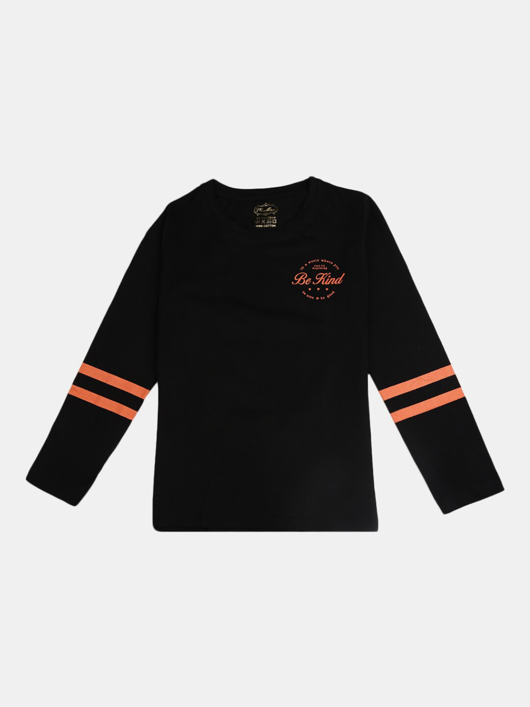 

V-Mart Girls Long Sleeves Cotton T-shirt, Black