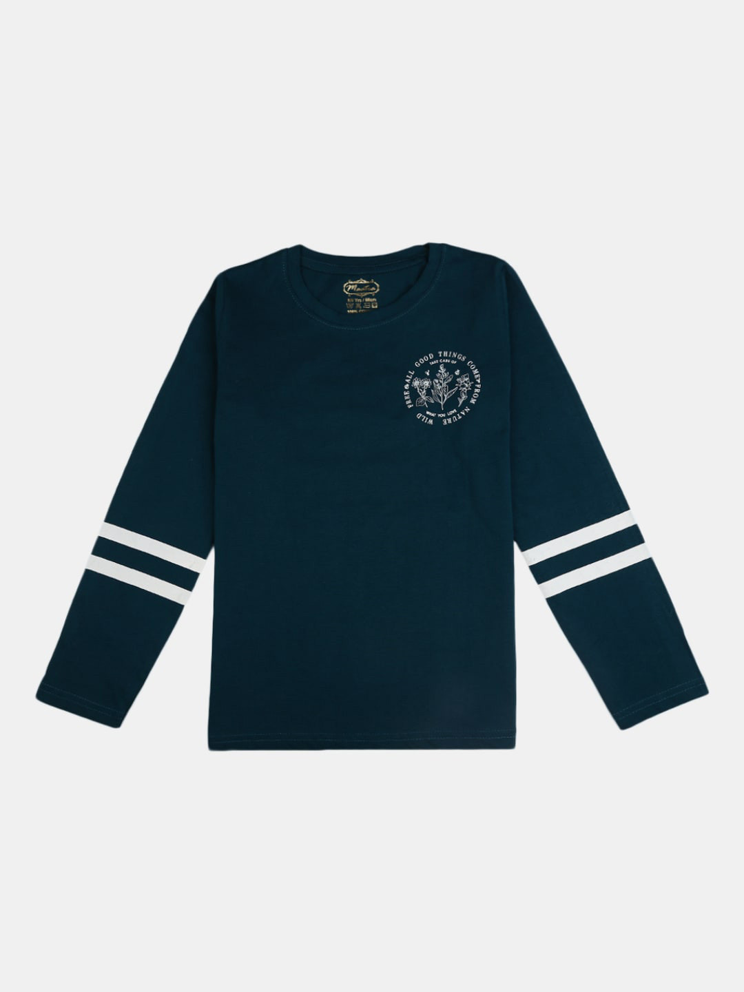 

V-Mart Girls Round Neck Cotton T-shirt, Teal