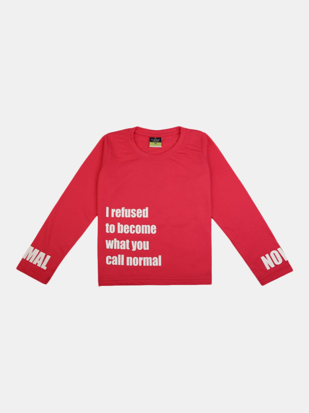 

V-Mart Girls Typography Printed Cotton T-shirt, Fuchsia