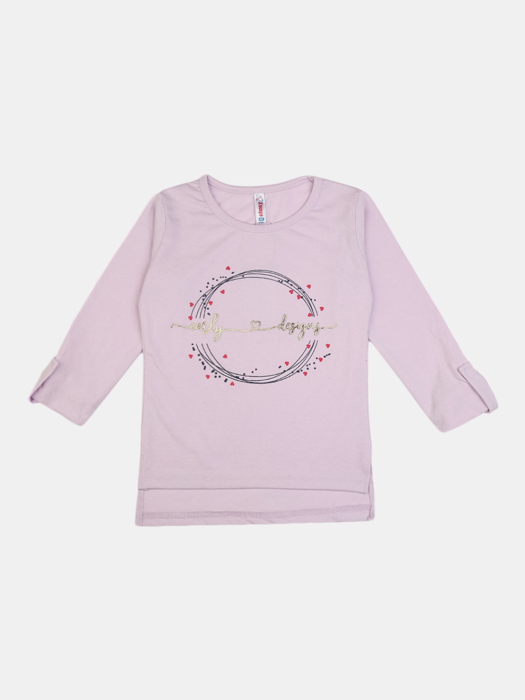 

V-Mart Girls Graphic Printed Cotton T-shirt, Pink