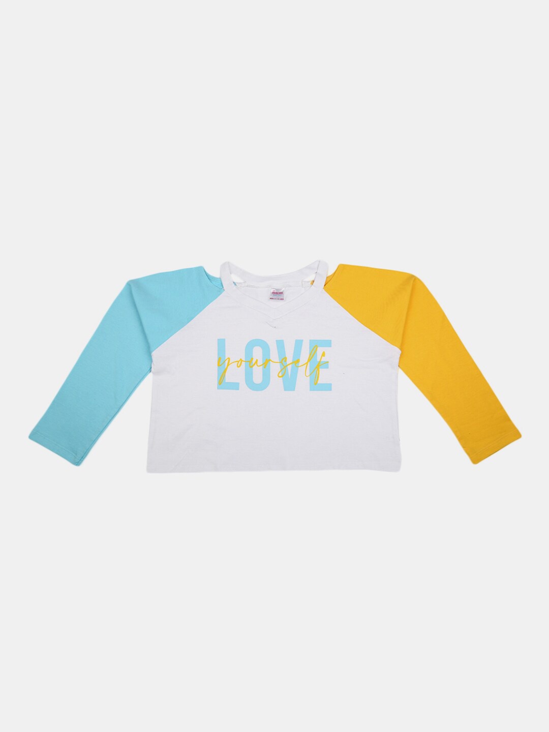 

V-Mart Girls Typography Printed Cotton T-shirt, White
