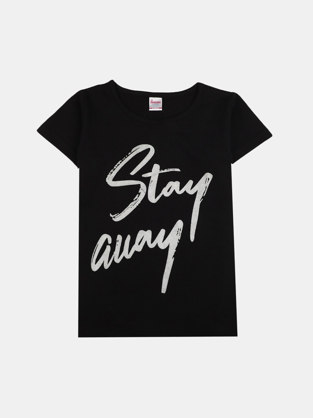 

V-Mart Girls Typography Printed Long Sleeves Cotton T-shirt, Black