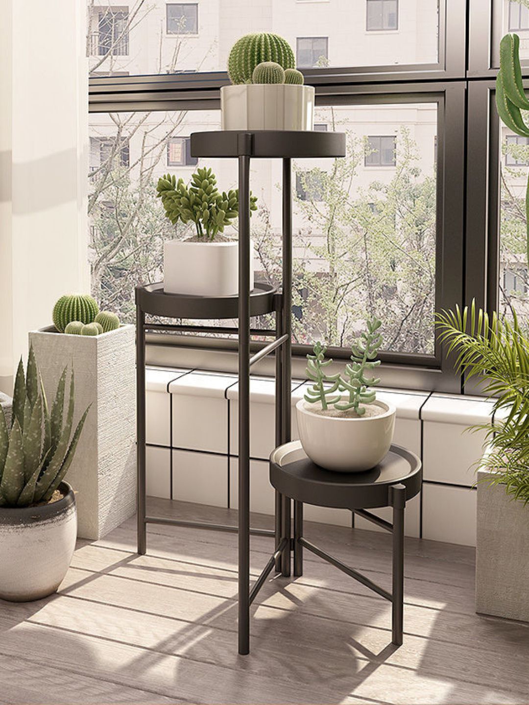 

The Art House Brown Metal Planter Stand