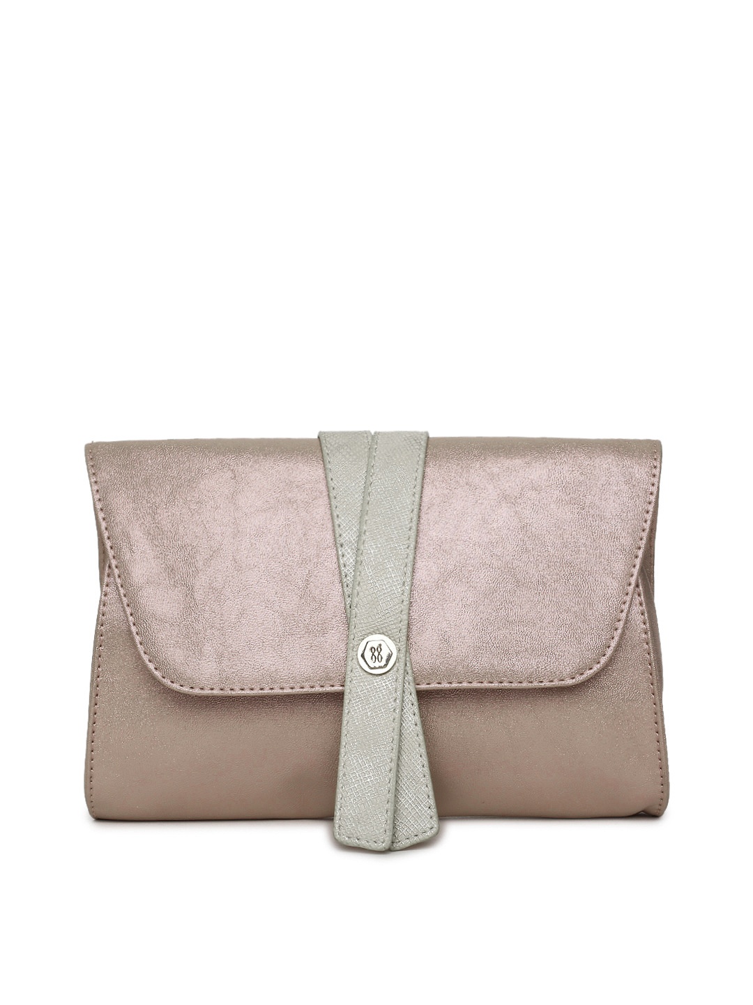 

Baggit Rose Gold-Toned Solid Clutch