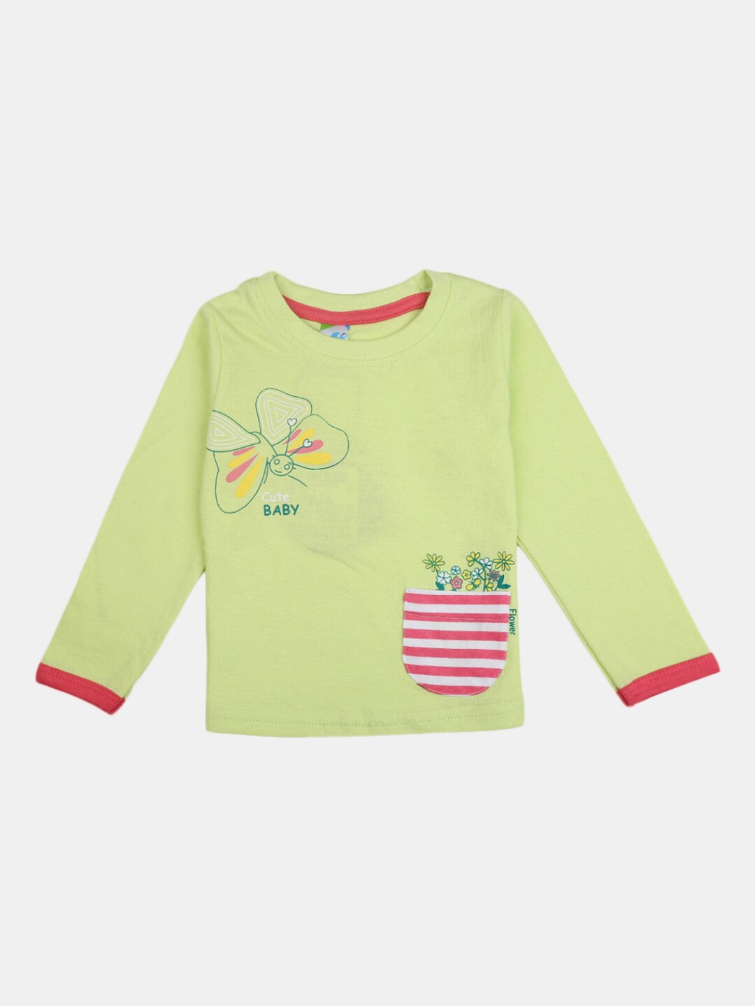 

V-Mart Infants Kids Graphic Printed Cotton T-shirt, Green