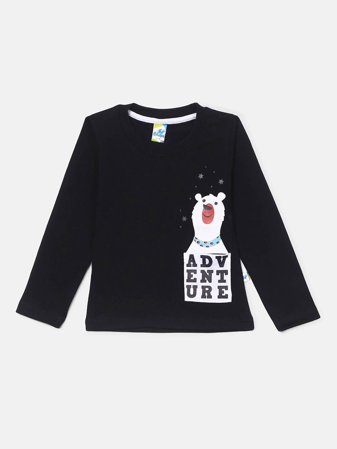 

V-Mart Kids Typography Printed Cotton T-shirt, Navy blue