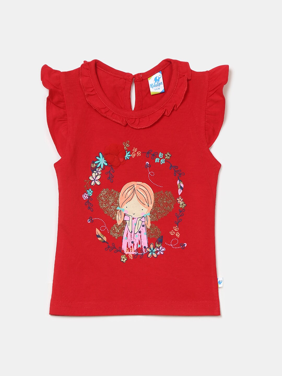 

V-Mart Infants Graphic Printed T-shirt, Red